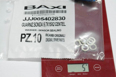 Прокладка датчика температуры (NTC 5402830) Baxi MAINFOUR запчасти для котлов Baxi, комплектующие для котельного оборудования Бакси